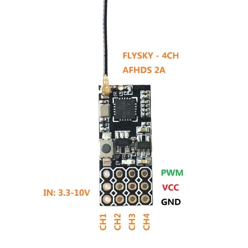 Flysky FS2A Mini Receiver 4CH  - Fpv Drone Battery recension och pris